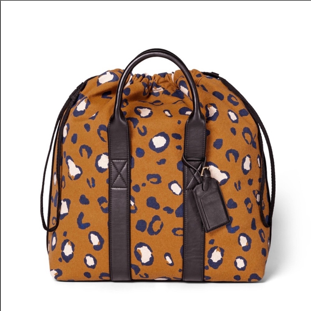 3.1 Phillip Lim for Target Mustard Leopard Print Tote with Dark Brown Trim